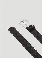 Intrecciato Leather Belt in Black
