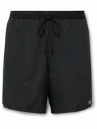 Nike Running - 2-in-1 Dri-FIT Stride Straight-Leg Ripstop and Stretch-Jersey Running Shorts - Black