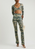 Knwls Halcyon Printed Stretch-jersey Leggings Green