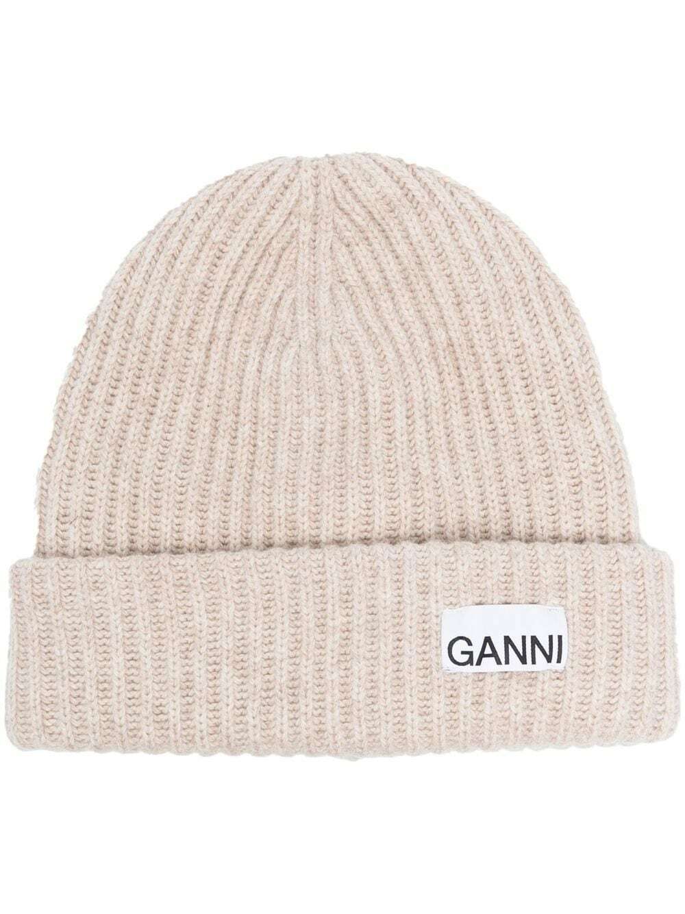 GANNI - Logo Wool Beanie GANNI