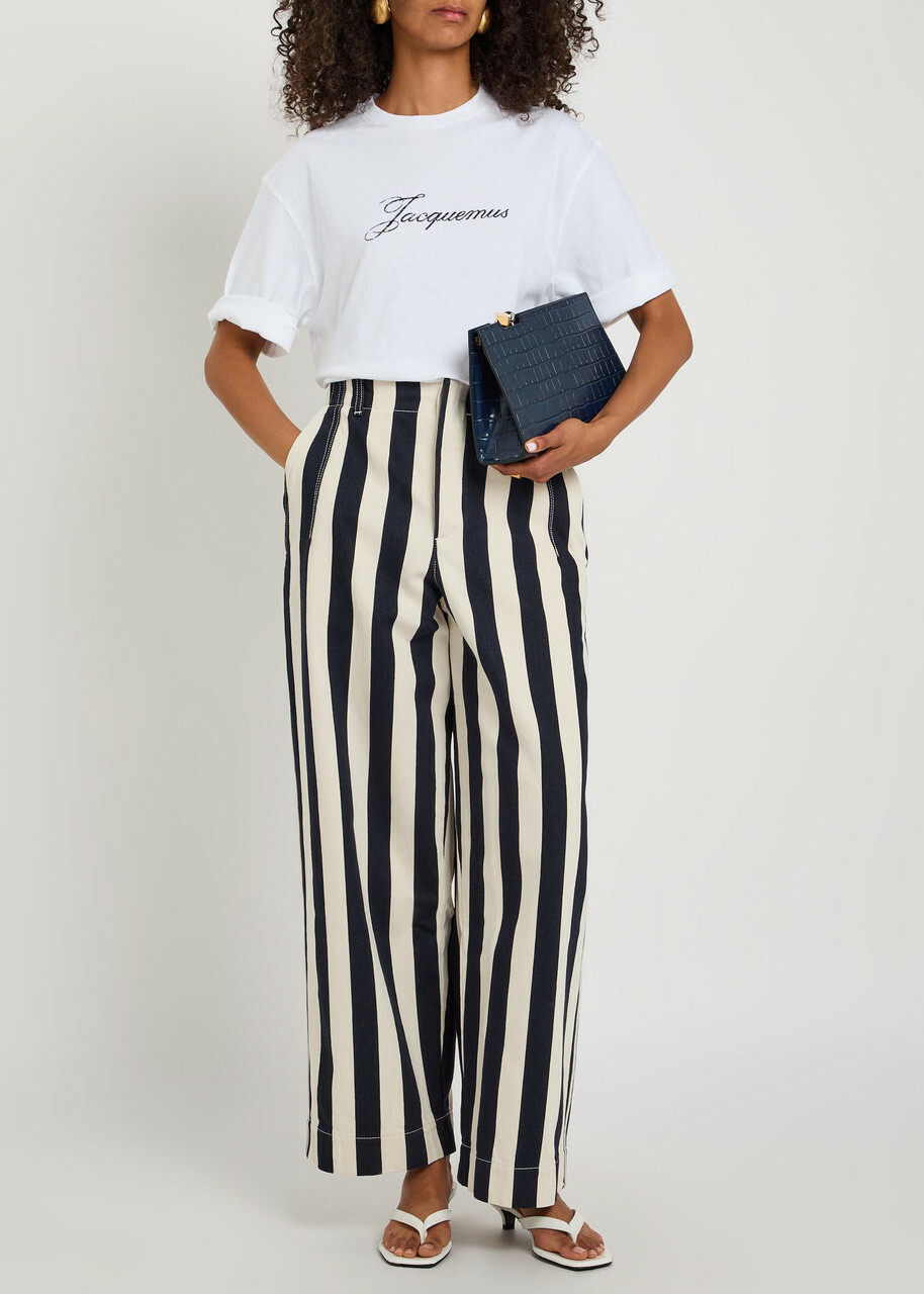 Jacquemus Le T-shirt Logo-print Cotton-blend T-shirt White