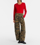Citizens of Humanity Flight camouflage twill barrel-leg pants