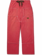 KAPITAL - Panelled Cotton-Canvas Drawstring Trousers - Red