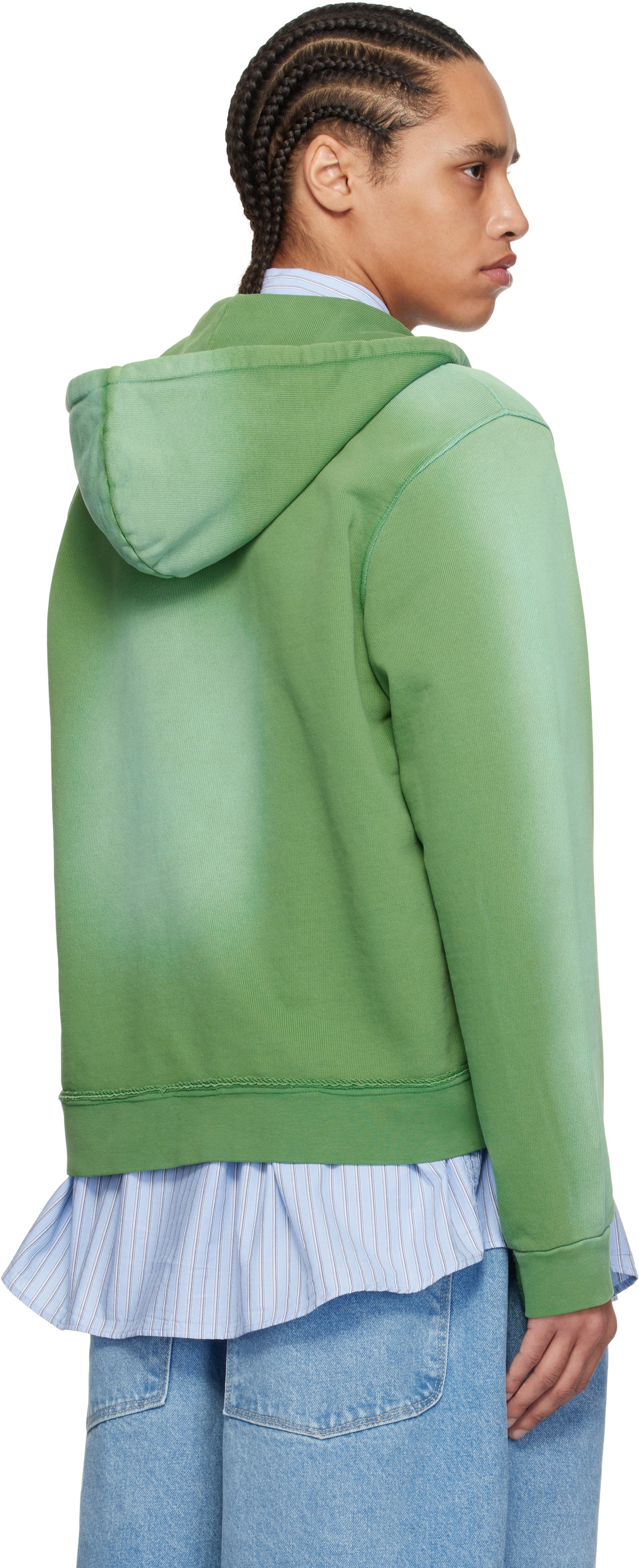 Camiel Fortgens Green Fitted Zip Hoodie
