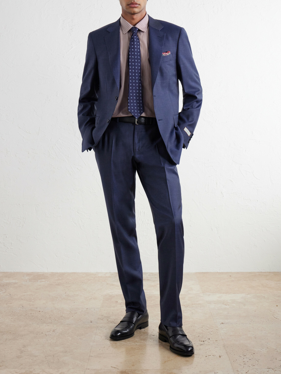 Canali - Straight-Leg Wool-Twill Suit Trousers - Blue