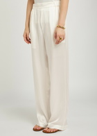 Delos Gilbert Silk Trousers Ivory