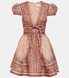 Zimmermann Matchmaker linen and silk minidress