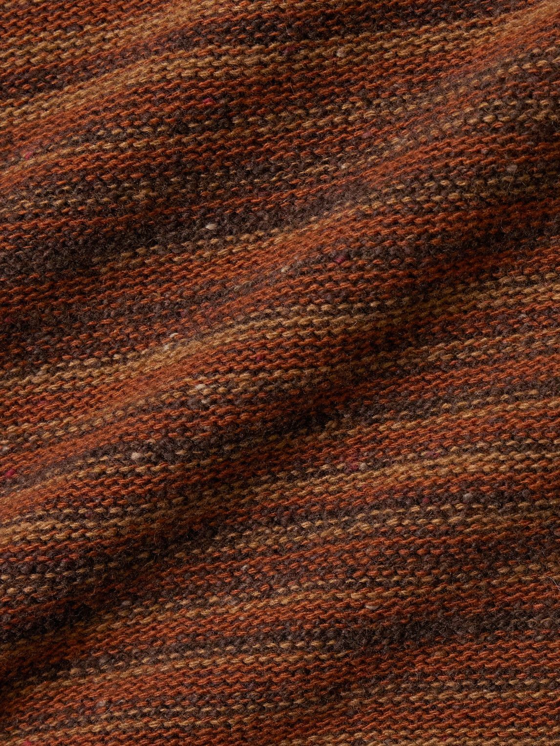 Inis Meáin - Striped Merino Wool and Cashmere-Blend Sweater - Brown