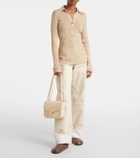 DeMellier Vancouver croc-effect leather crossbody bag