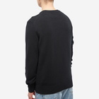 Maison Kitsuné Men's Baby Fox Patch Cosy Crew Knit in Black