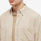 Norse Projects Men's Anton Brushed Flannel Button Down Shirt in Utility Khaki