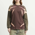 Paolina Russo Women's Sport Jersey Long Sleeve Top in Brown/Flower