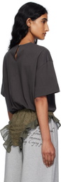 Pushbutton Gray Ruffle Panty T-shirt