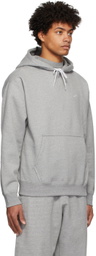 Nike Grey Solo Swoosh Heavyweight Hoodie