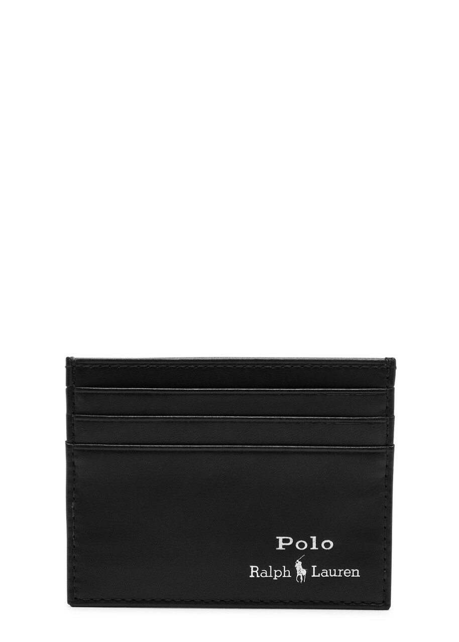 Polo Ralph Lauren Logo-print Leather Card Holder - Black - One Size