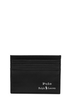 Polo Ralph Lauren Logo-print Leather Card Holder - Black - One Size
