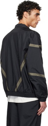 WACKO MARIA Black & Green Nylon Track Jacket