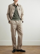 Brioni - Pointelle-Knit Wool Polo Shirt - Green