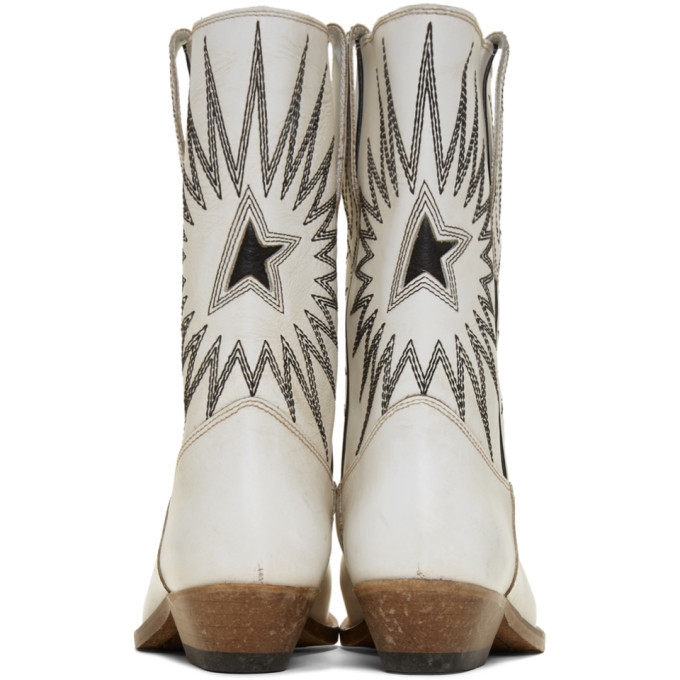 Golden goose wish hot sale star boots white