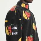 The North Face Men's x Sky High Farm Sherpa Fleece 1/2 Zip in Tnf Black/Strawberry Moon Print