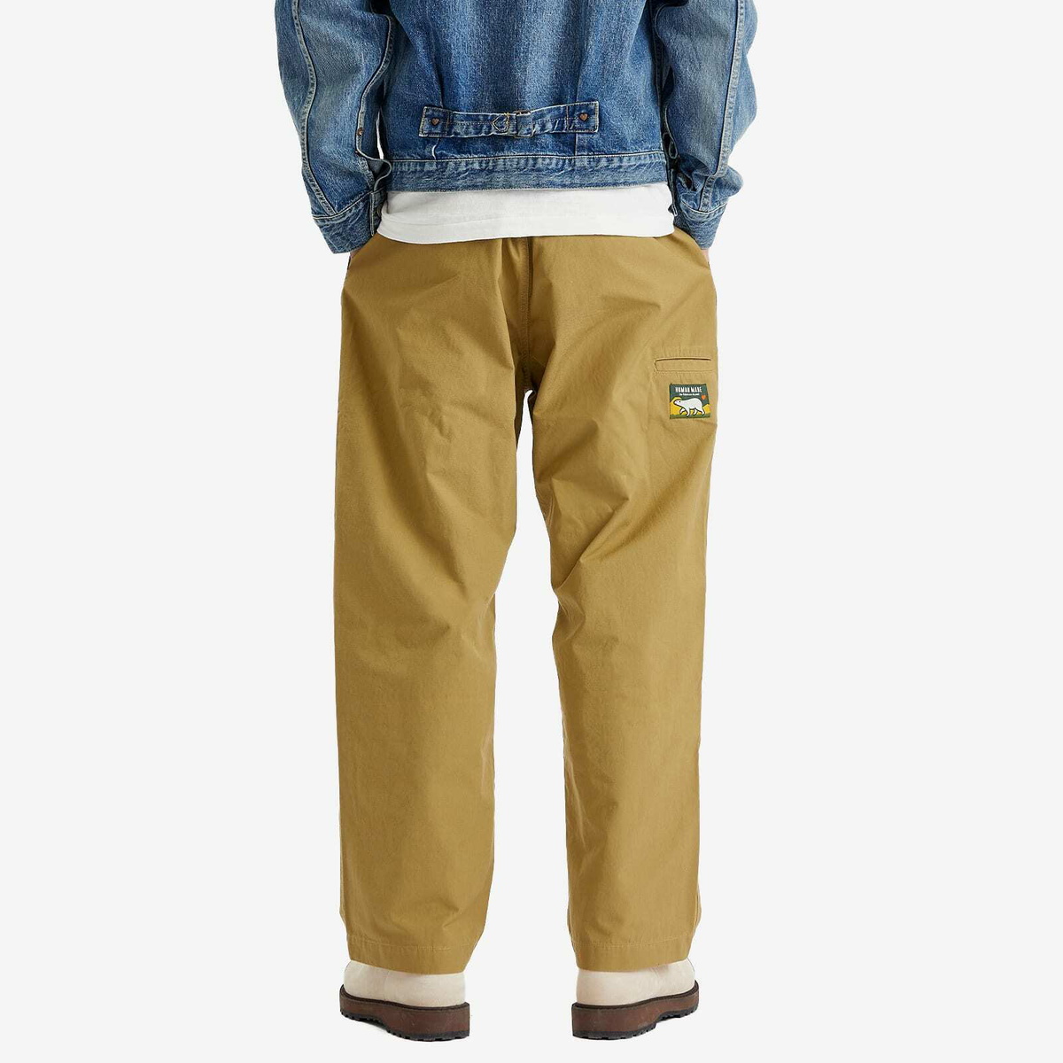Human Made Men's Easy Belted Pant in Beige