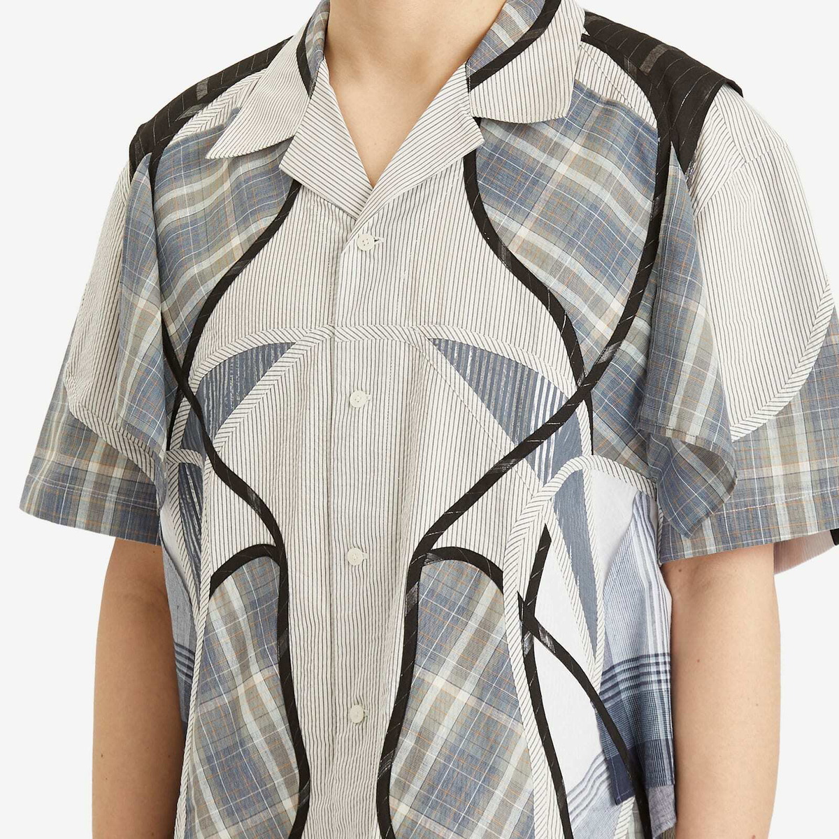 Craig Green Men's Patch Work Shirt in Blue Mix Craig Green