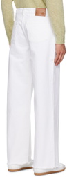 Recto White Wide-Leg Jeans