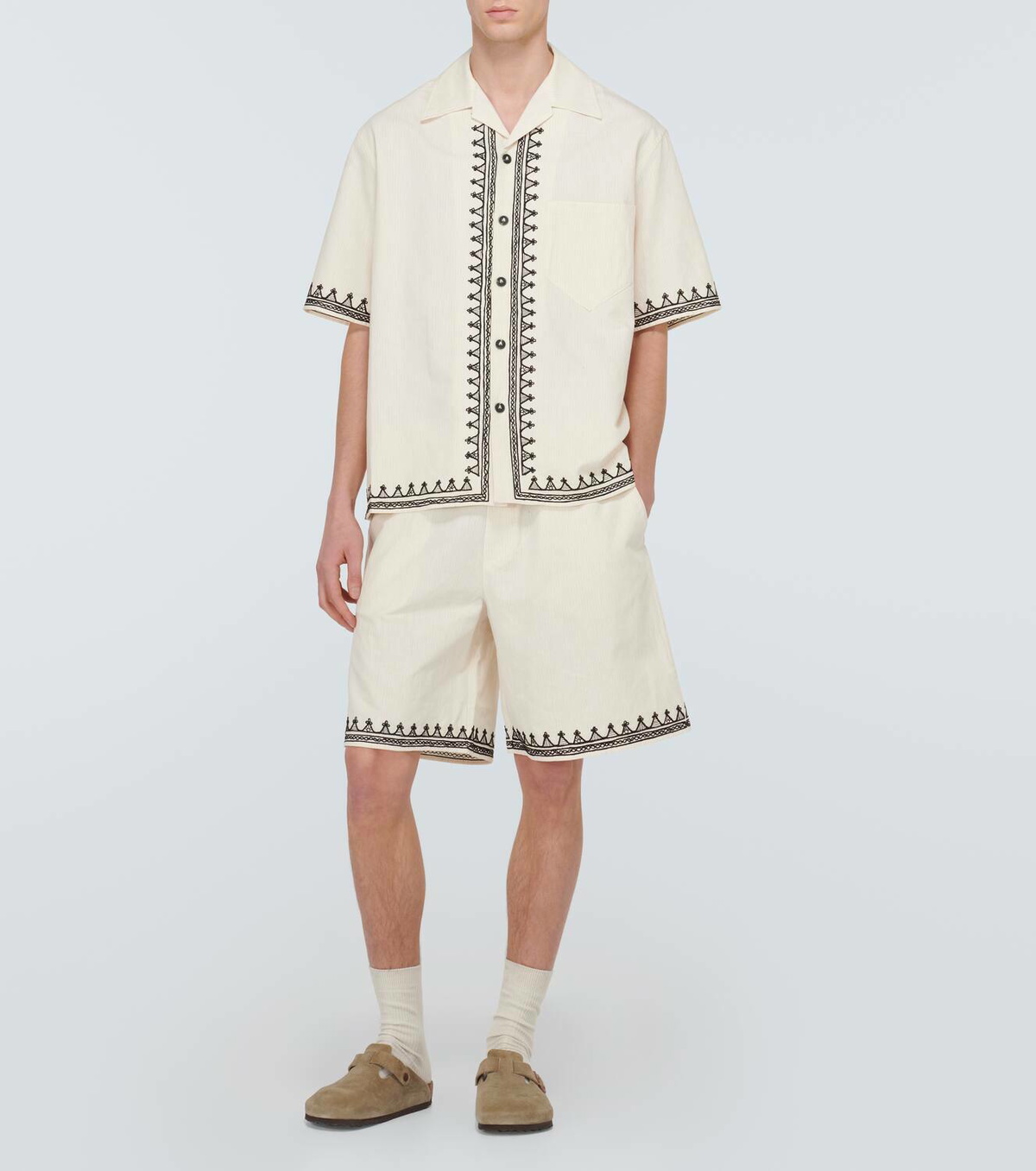 Alanui Akasha embroidered cotton-blend shirt
