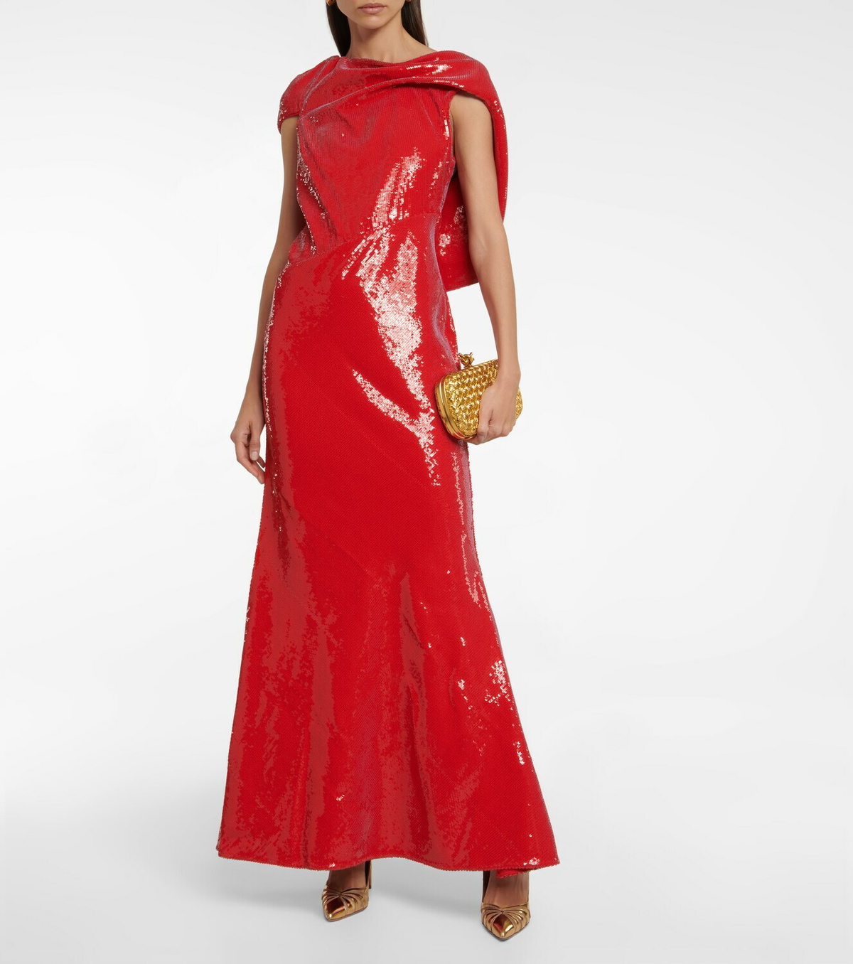 Roland Mouret Draped sequined gown Roland Mouret