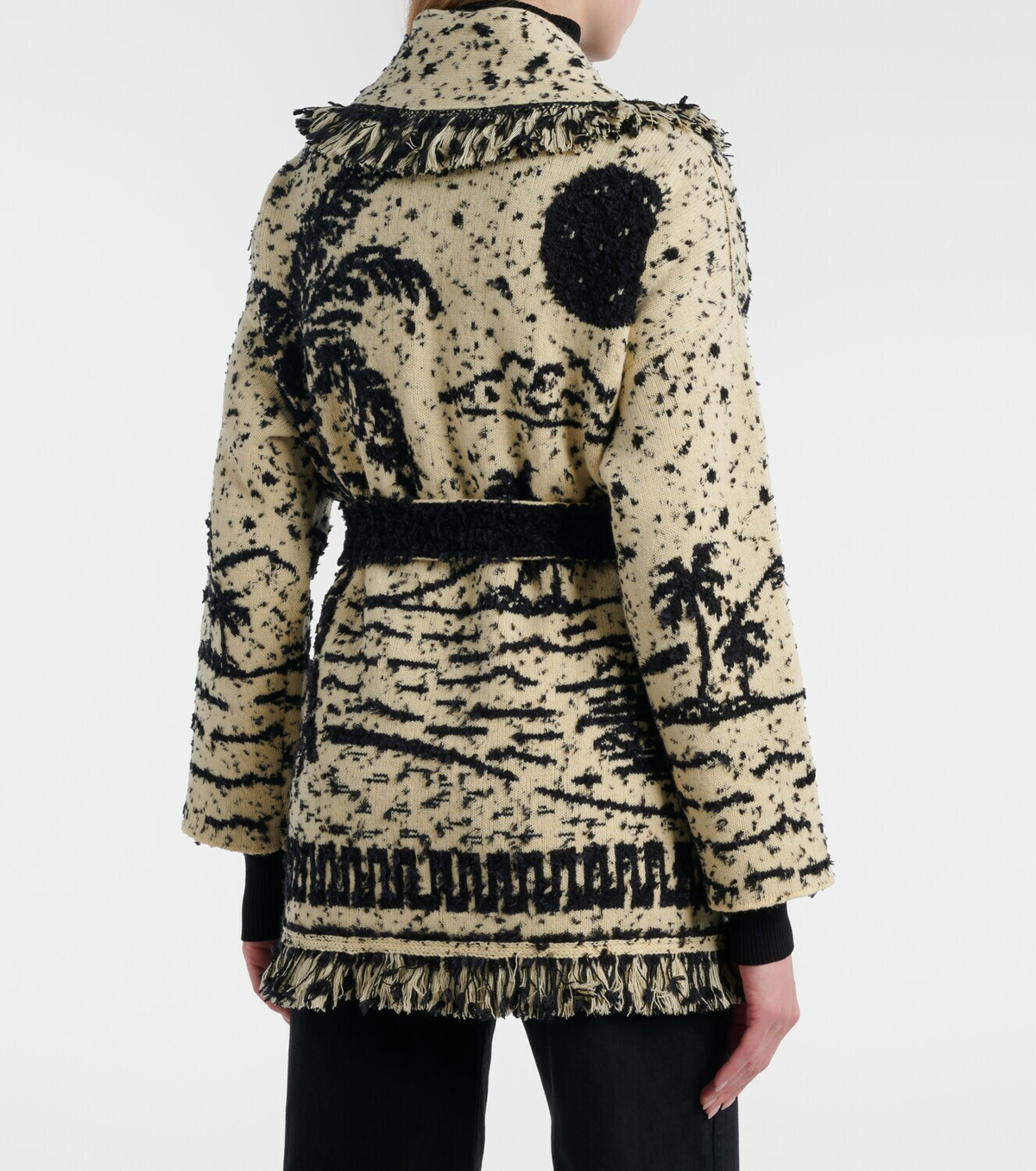 Alanui Ocean Whispers fringed wool-blend cardigan