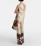 Loewe Paula's Ibiza striped silk satin top