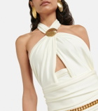 Saint Laurent - Embellished halterneck jumpsuit