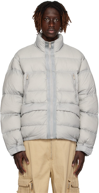 Photo: C2H4 Gray Quilted Down Jacket