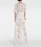 Oscar de la Renta High-rise wide-leg lace pants