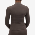 Adanola Women's Ultimate Long Sleeve Zip Up Top in Coffee Bean