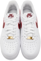 Nike White & Red Air Force 1 '07 Sneakers