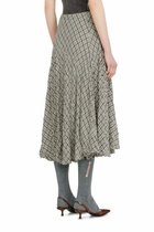 Diesel Midi skirt in seersucker-effect check - Skirts Womens in Grey