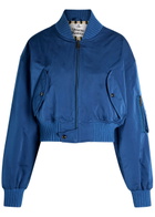 Vivienne Westwood Bernardo Quilted Taffeta Bomber Jacket Blue