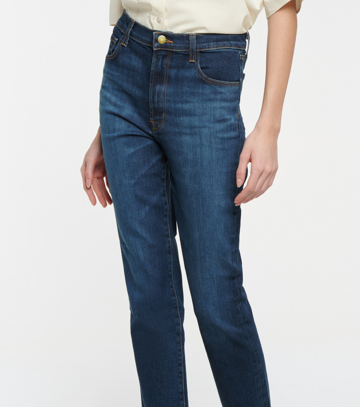 J Brand - Tegan high-rise straight jeans