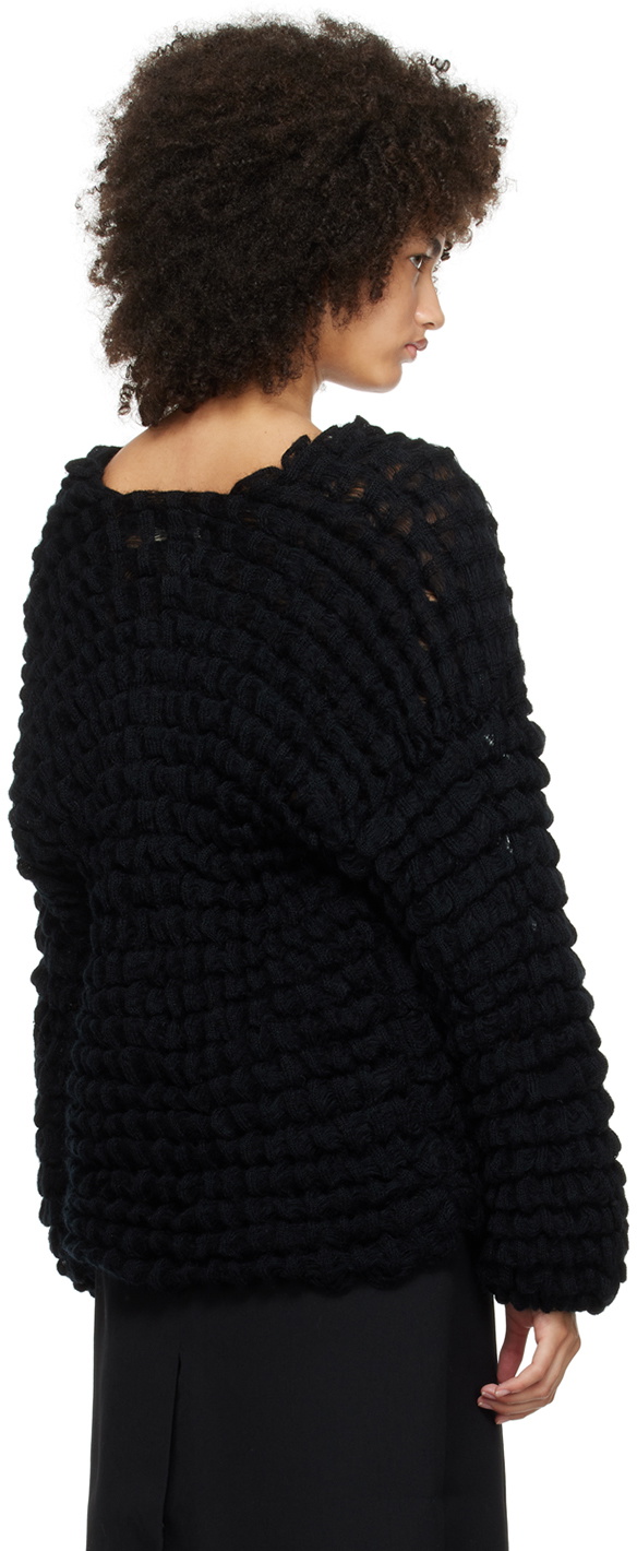 Subtle Le Nguyen Black V-Neck Sweater