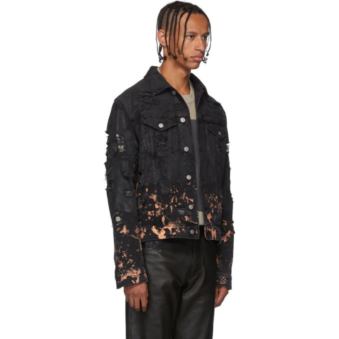 Discover 241+ black ripped denim jacket best