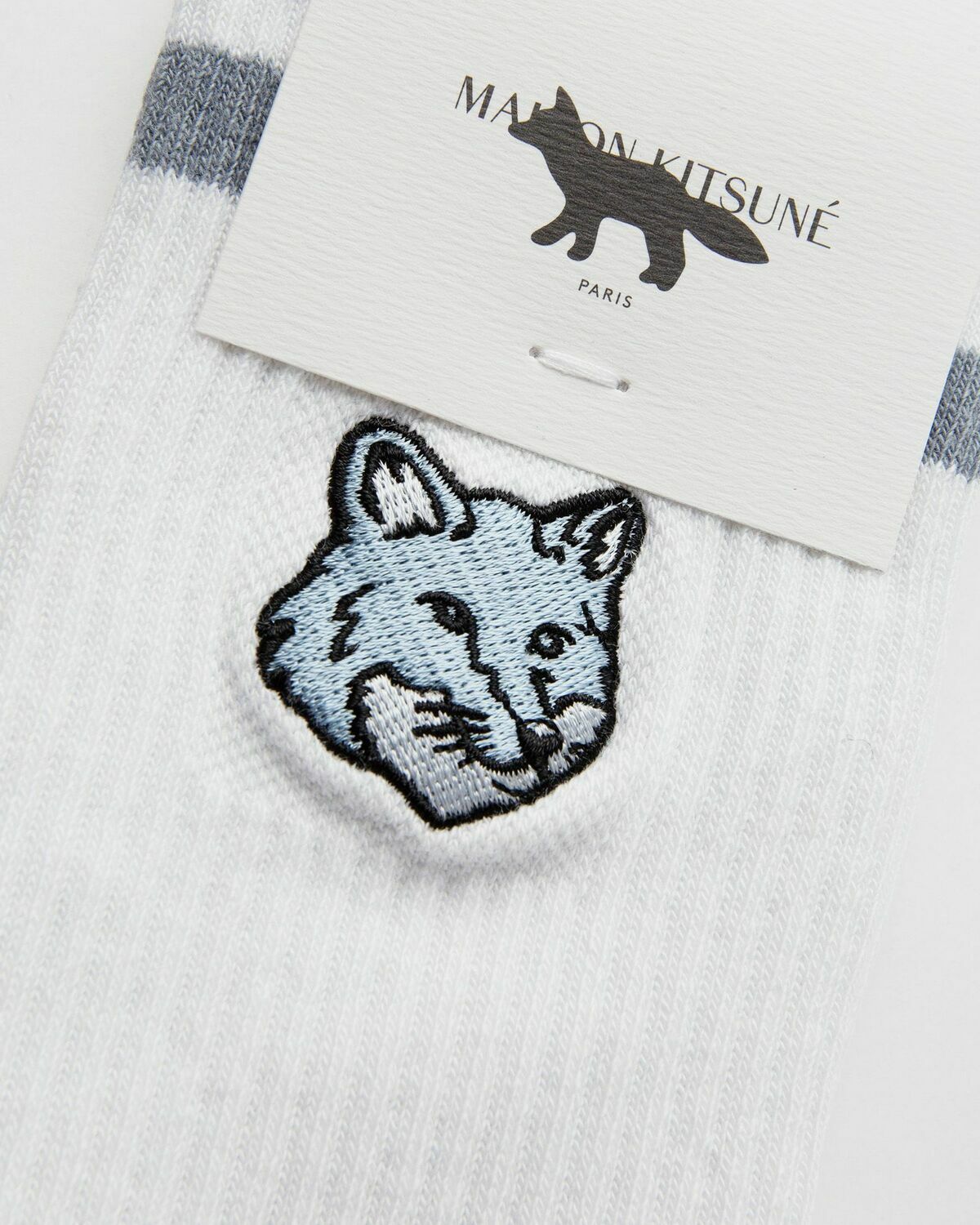 Maison Kitsune Bold Fox Head Sporty Socks Blue Socks Maison Kitsune