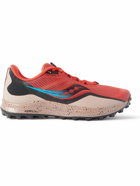 Saucony - Peregrine 12 Rubber-Trimmed Mesh Running Sneakers - Red