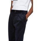 Noah NYC Navy Corduroy Double-Pleat Trousers
