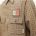 PACCBET Men's Zip Overshirt in Brown