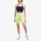 Nike Women's High Waisted 8 Inch Biker Shorts in Light Lemon Twist/Sail