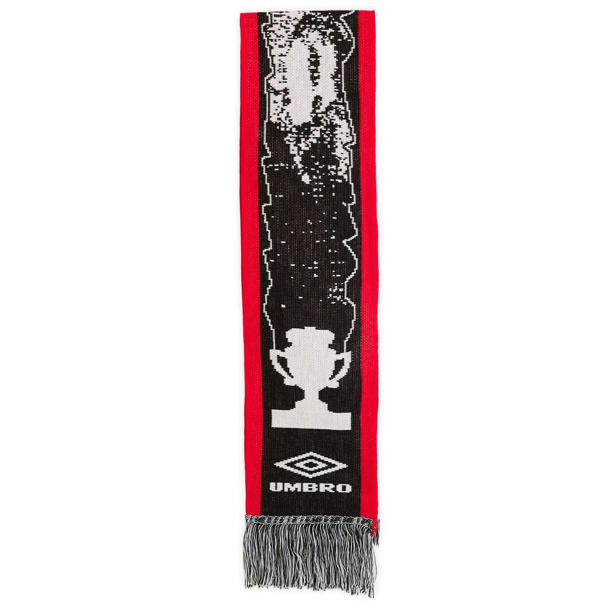Umbro by Slam Jam Men's Cult Unity Scarf in Black Red 