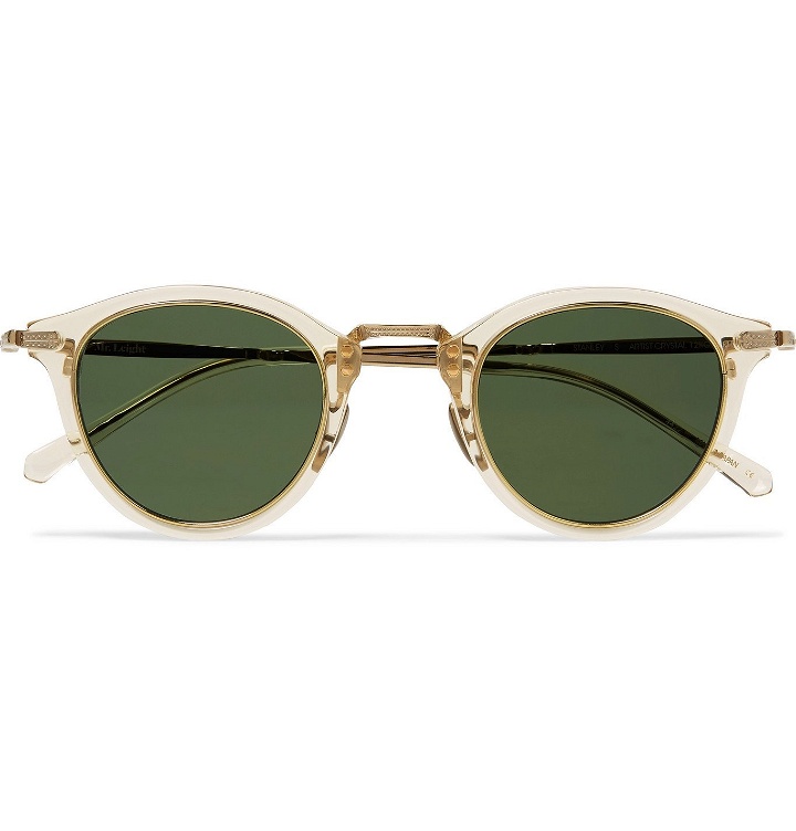 Photo: Mr Leight - Stanley S Round-Frame Acetate and Gold-Tone Titanium Sunglasses - Neutrals
