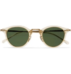 Mr Leight - Stanley S Round-Frame Acetate and Gold-Tone Titanium Sunglasses - Neutrals