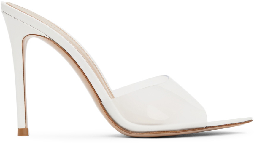 Gianvito Rossi White Elle 105 Heeled Sandals